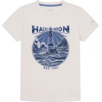 Hackett Lighthouse Kids' T-shirt Off White Short Sleeve 11 Years