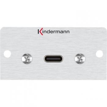 KINDERMANN Konnect 50 Snap‑In USB C Piastra in Alluminio