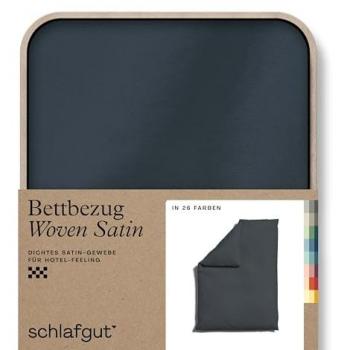 Bettbezug SCHLAFGUT Woven Satin, 155 cm x 220 cm, grau