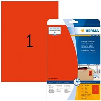 Étiquettes Herma 4422 A4 20 pièces Rouge