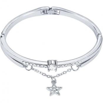 Eternal Love Rose Gold Stainless Steel Heart Charm Bracelet