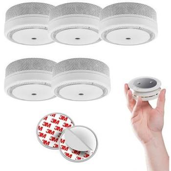 Fumée NF Autonomie Décennale – Kit 5 x avec Supports Magnétiques EVACUATE