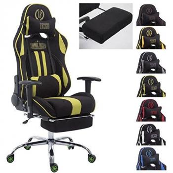 Bureau Racing Limite V2 Tissu Noirs &Verts, Pieds Remontables