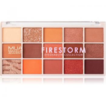 MUA Makeup Academy Lidschattenpalette 15 Farben Farbton Feuersturm 12 g