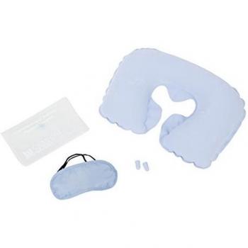 Set viajero Bestway 67445: cojín cervical con máscara y tapones azul