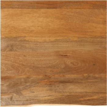 Plateau à bord naturel, bois de manguier, 60 × 60 × 3,8 cm