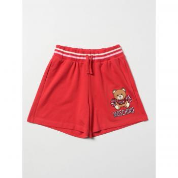 Pantalon court en tissu rouge – Moschino Kids