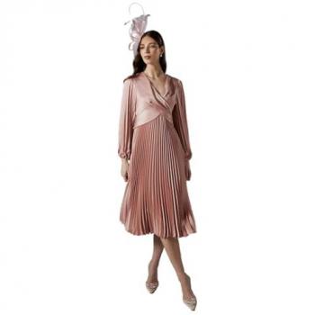 Mini Rose Pleated Midi Skirt Dress