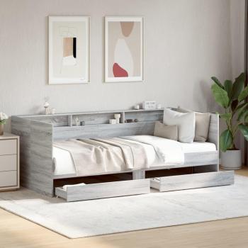 Daybed with Drawers Grey Sonoma – 90x190 cm (VidaXL)