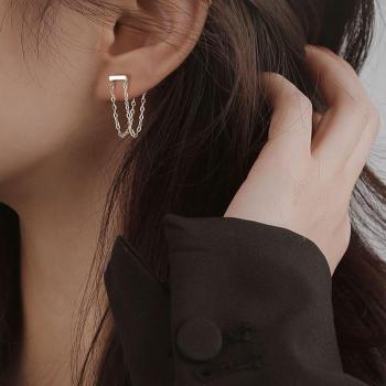 Orecchini alla moda in argento s925 con catena