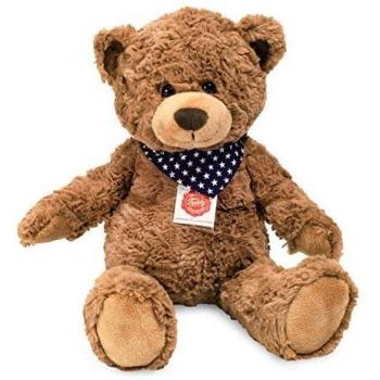 Teddy Hermann 91366 Teddy-Bär 38 cm, Kuscheltier, Plüschtier, mit Sternchen-Halstuch