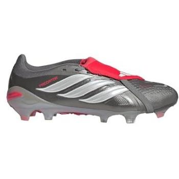 Adidas Predator Pro FG Finishers Steel – Iron Metal/Footwear, White and Lucid Red (Grass)