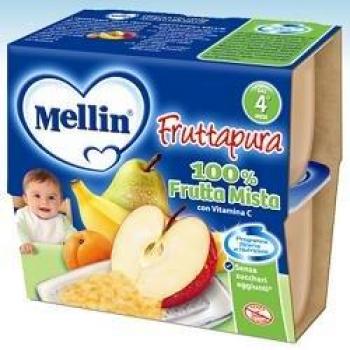 Mellin Frutta Pura Frutta Mista 4 x 100 grammi
