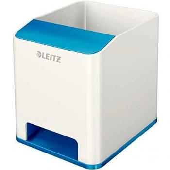 3631036 Leitz WOW Dual Colour Sound Pen Holder White/Blue 536310036 :: 53631036