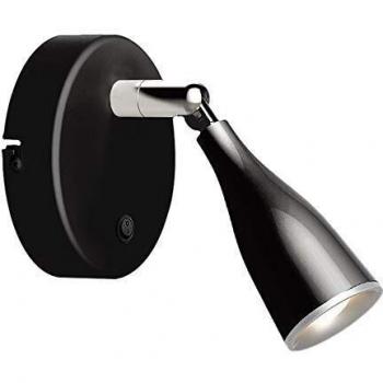 Applique Lampada LED Da Parete Nera Orientabile 4,5W 3000K