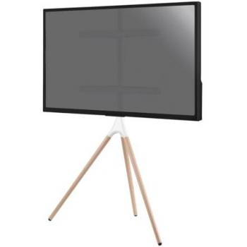 Support TV design scandinave chevalet 45-65 blanc/hêtre