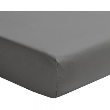 Drap Housse 180x200 – Gris – Percale Coton – Bonnet 40 cm – PREMIÈRE – Made in France