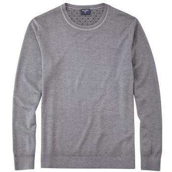 Slim Fit Merino Strickpullover mit Rundhalsausschnitt – Herren (L)