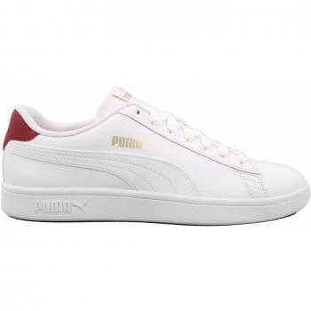 Puma Smash v2 L Low Fashion Sneakers 40 in Weiß-Rot-Gold