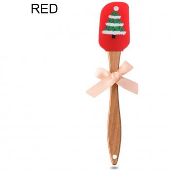 Spatule de cuisine en silicone avec manche en bois