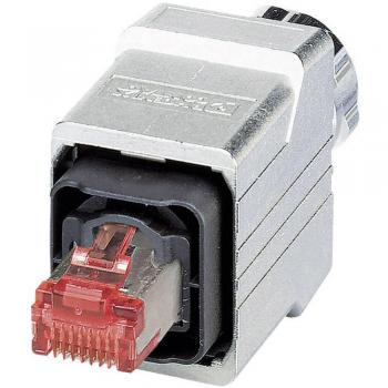 Connettore RJ‑45 argentato + spina elettrica – Phoenix VS‑PPC‑C1‑RJ45‑MNNA‑PG9‑8I6