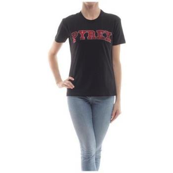 T-Shirt Pyrex Donna Swarovski Rosso M Bianco Rosso