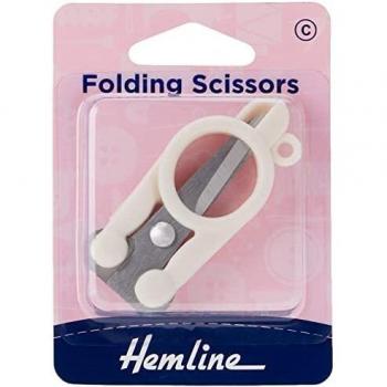 Hemline Folding Scissor Pocket Travel Stainless Steel & Plastic Multi Purpose