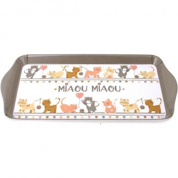 Grey Cat Design Cake Tray