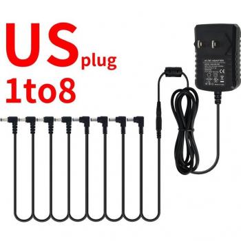 Pedal de Efectos 8 Vías para Guitarra Eléctrica con Fuente y Cables