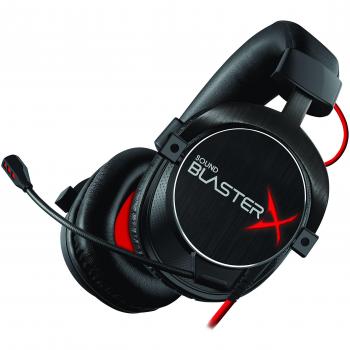 Auriculares Gaming Creative Labs Sound BlasterX H7 Tournament Edition con Micrófono y Sonido Envolvente HD 7.1, Color Negro