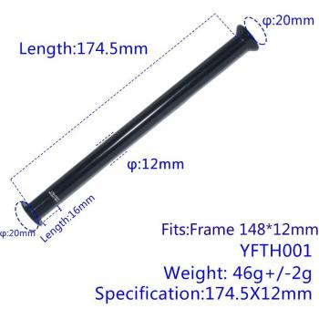 AIRWOLF Bicycle Thru Axle Rod