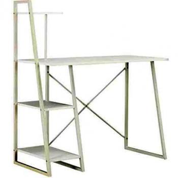 Wit bureau met opbergplanken 102x50x117 cm