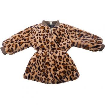 Capa de Piel Sintética Leopardina para Niños