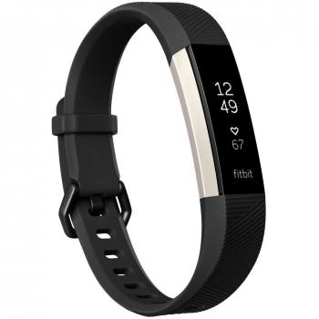 Fitbit Alta HR Nero, taglia L, versione USA, tracker di attività fitness con cardiofrequenzimetro integrato