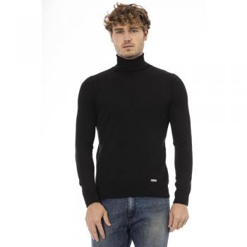 Baldinini Elegant Monogram Accent Turtleneck Jumper