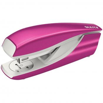 Ergonomic Pink Leitz 30‑Capacity Steel Stapler – WOW Edition