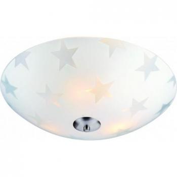 Barnlampa MARKSLÖJD Plafond Star LED 35 cm frostad