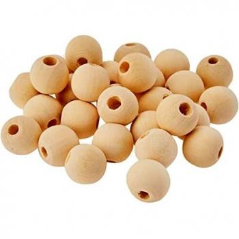 Perles de Bois 20 mm Beige Artemio