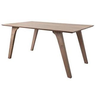 Tavolo da pranzo in Acacia 200x100x76 marrone crema laccato
