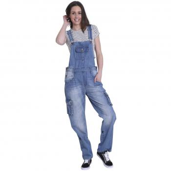 Uskees Faded Blue Denim Dungarees