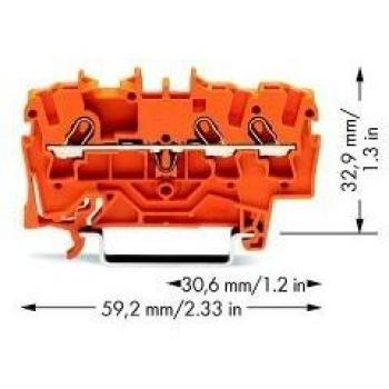 WAGO 2001-1302 Orange Terminal Block