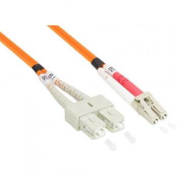 Professional Fiber Optic Patch Cable with LC/SC Connectors (Multimode, OM2, Duplex, 50/125µm, 10m) by Good Connections Brand