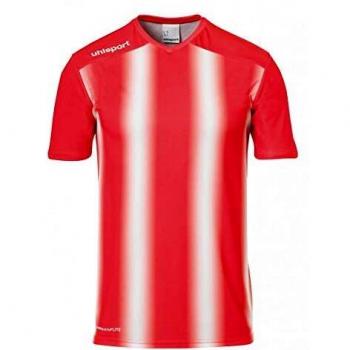 Boys’ Uhlsport 9-10 Stripe 2.0 Short Sleeve (Red/White)