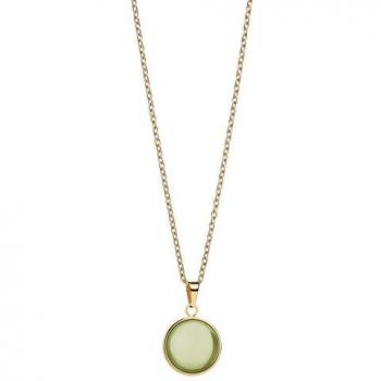 Artic Symphony Collier Bering or et cristal vert