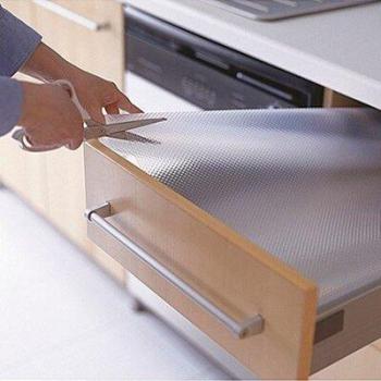 Non-Adhesive EVA Cupboard Shelf Mat with Diamond Pattern 120x45cm