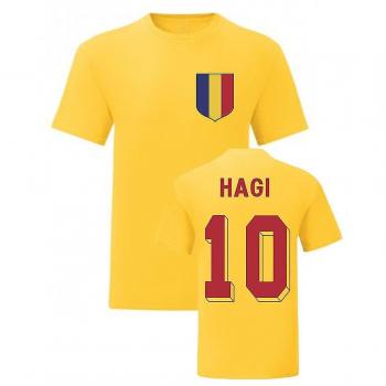 T-shirt Jaune Gheorghe Hagi (Héros National, 7-8 Ans)