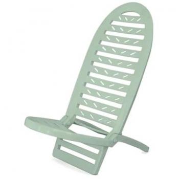 Set Spiaggina Pieghevole in Plastica Verde – 40x40x86 cm (2pz)