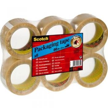 Scotch Packaging Tape Heavy 50mmx66m Clear (6 Pack)