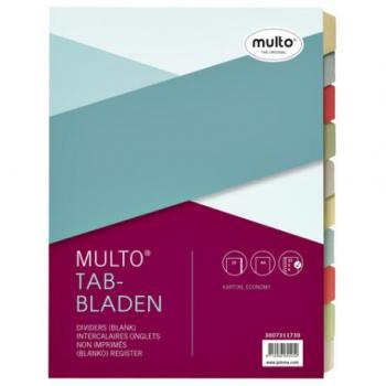 Tabbladen Multo 7311730 A4 23r Karton 10dlg ass
