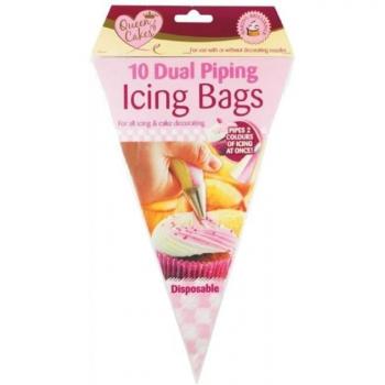 Confezione di sacchetti di plastica per Queen of Cakes con doppio frosting (10 pezzi)